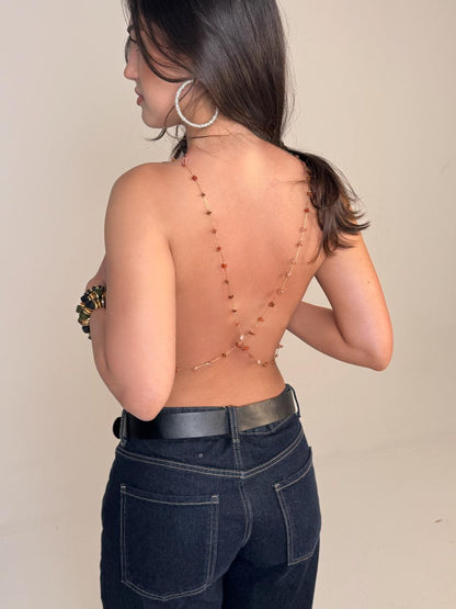 Beadline Draped Top