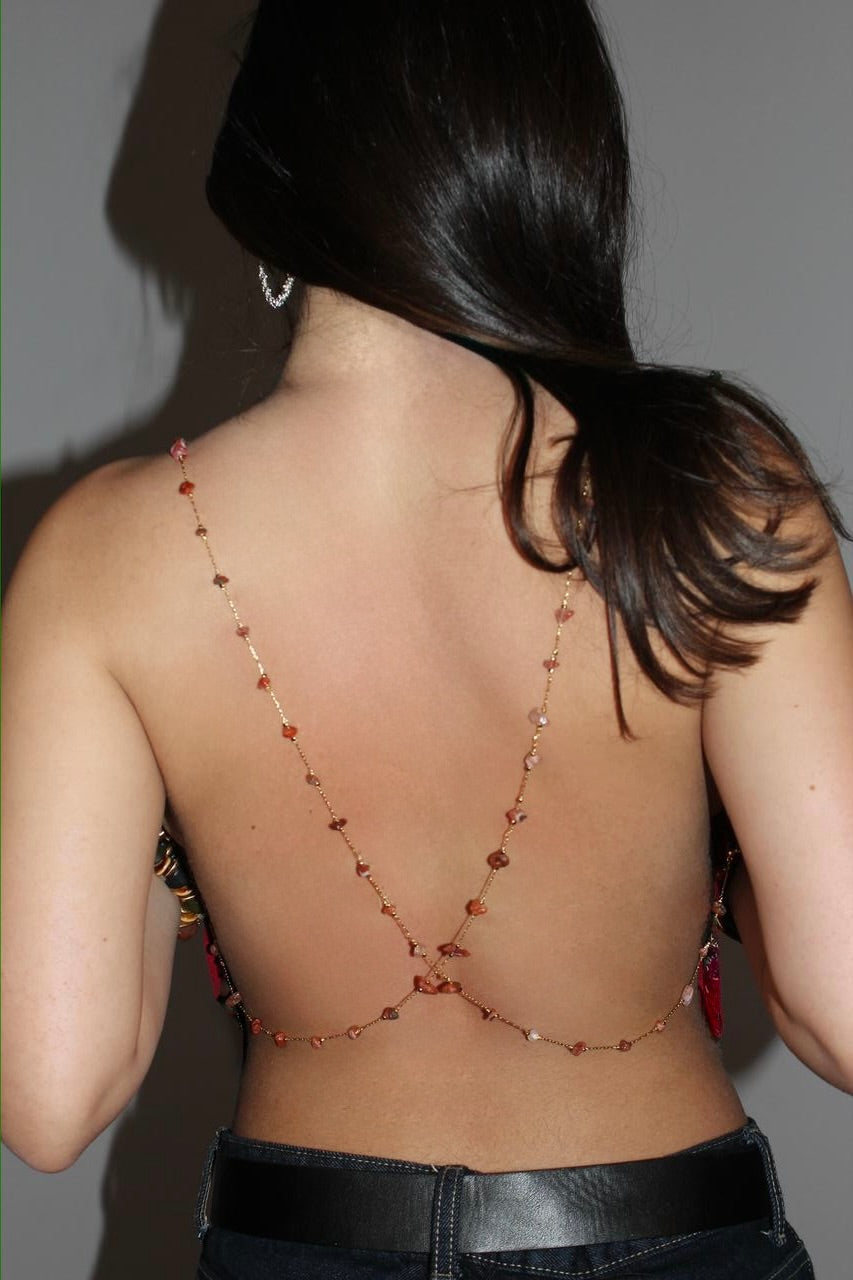 Beadline Draped Top