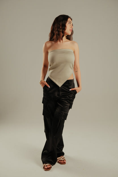 Asymmetric Hem Tube Top