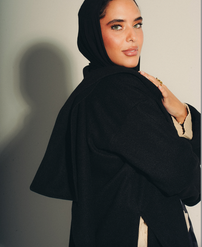 Slouch Scarf Coat in Short