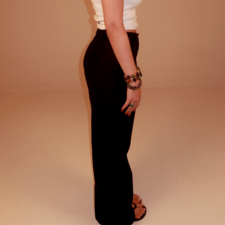 Black Safari Linen Pants